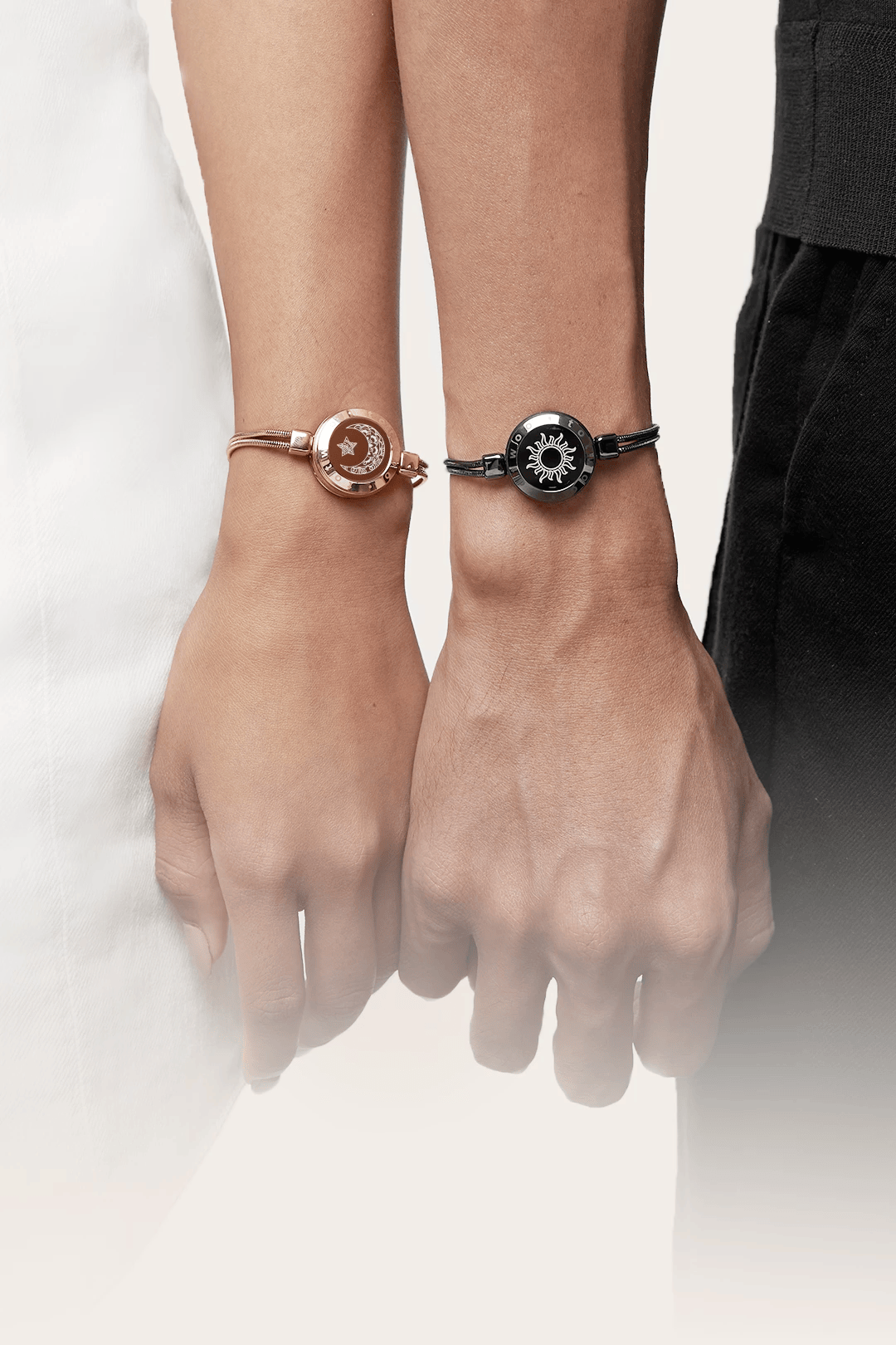 Magnetic Couple Bracelets, ELECDON King and Queen Crown Couple Bracelets  for Men and Women, Beads Couple Bracelet, Couples Gifts for Boyfriend  Girlfriend and Best Friend, 2 Pcs, Pink and Black price in