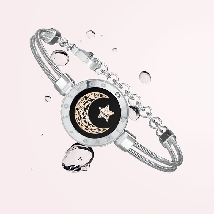 Sun&Moon Touch Bracelets with Snake Chain(Black+Silver) – totwoo