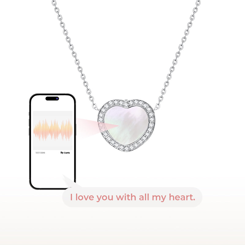 totwoo MEMORY Digital Locket Heart Necklace