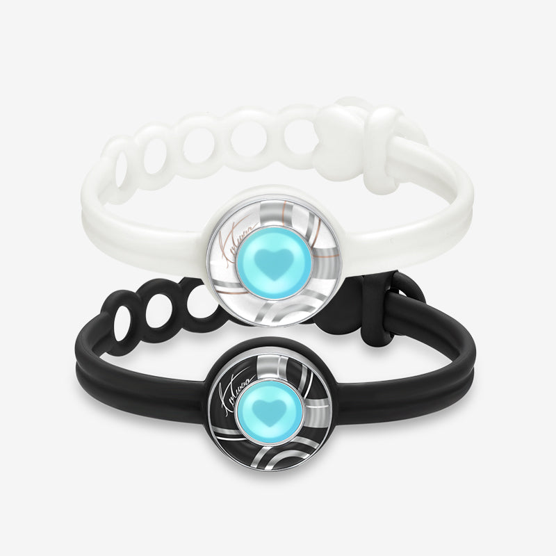 Pulseras Candy Wave Touch (negro + blanco)