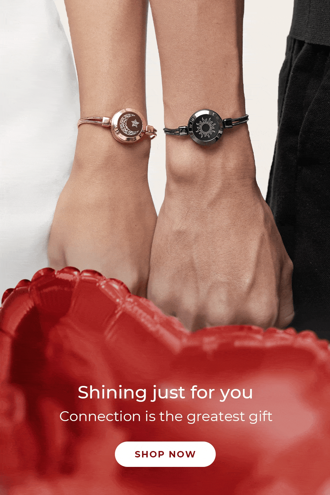 totwoo Long Distance Touch Bracelets for Couples, Vibration & Light up for  Love Couples Bracelets