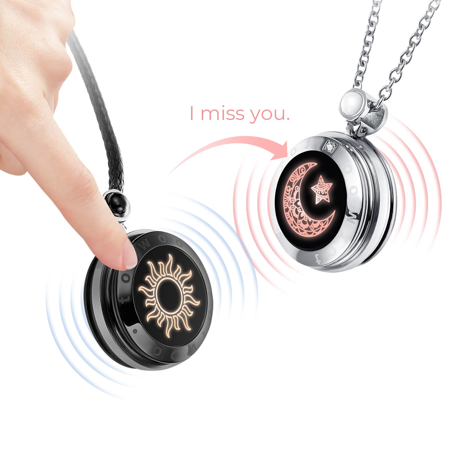 2pics Long Distance Touch Bracelet Gift for Couples Light up & Vibrate Long  Distance Realtionship Gifts Bluetooth Connecting Jewelry | SHEIN USA