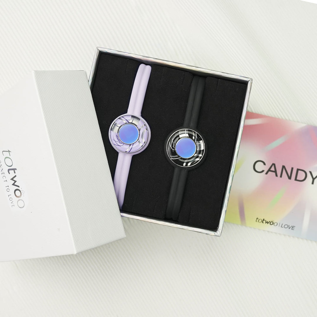 Candy Wave Touch Armbänder (Schwarz + Lila)