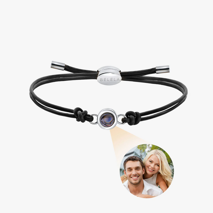 Bracciale con foto in vera pelle personalizzato