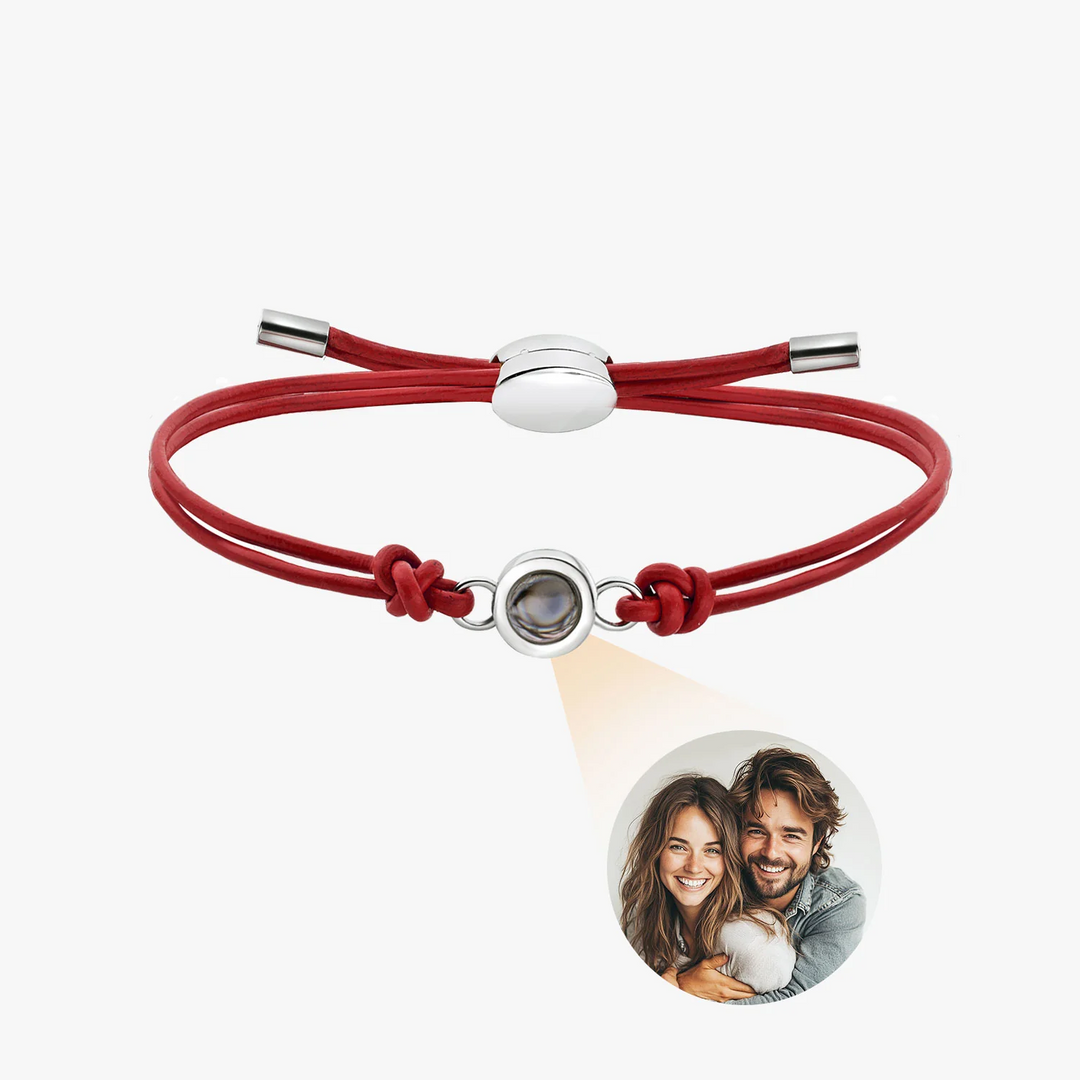 Bracciale con foto in vera pelle personalizzato