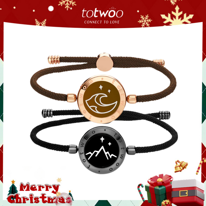 [GIFTED PACKAGE] Mountain & Sea Touch Bracelets with Milan Rope (Black+Rose Gold)