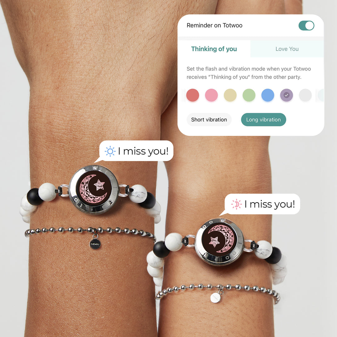 Moon&Moon Touch Bracelets with Matching Beads