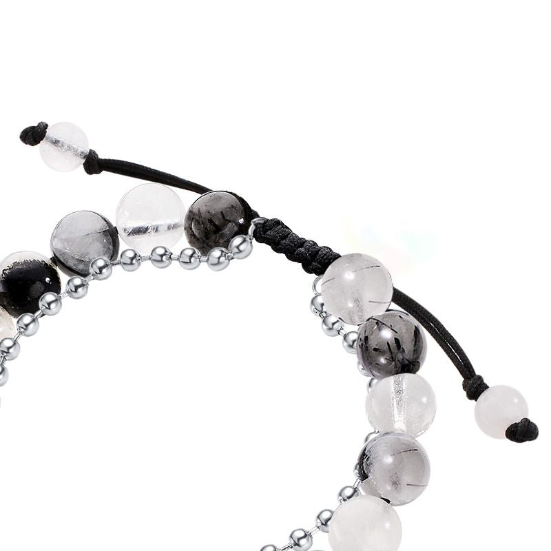Bracelets tactiles Mountain&Sea avec quartz tourmaline perlé