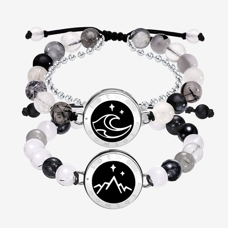 Mountain&Sea Touch Bracelets with Black Tourmaline – totwoo