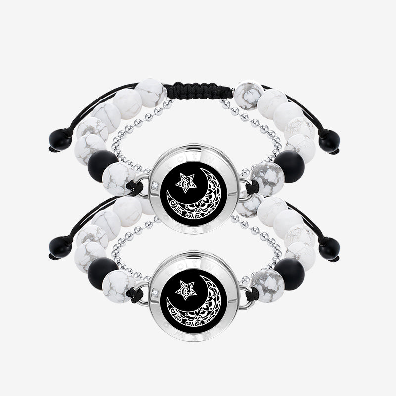 Bracelets de perles assortis intelligents Sun&moon