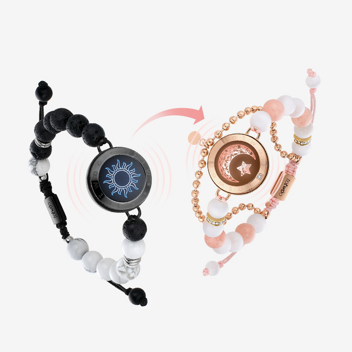 Sun & Moon Touch Armbänder mit Phantasmal Beads (Schwarz + Roségold)