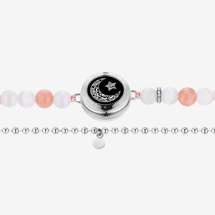 Braccialetti Sun & Moon Touch con perline fantasmatiche (argento+argento)