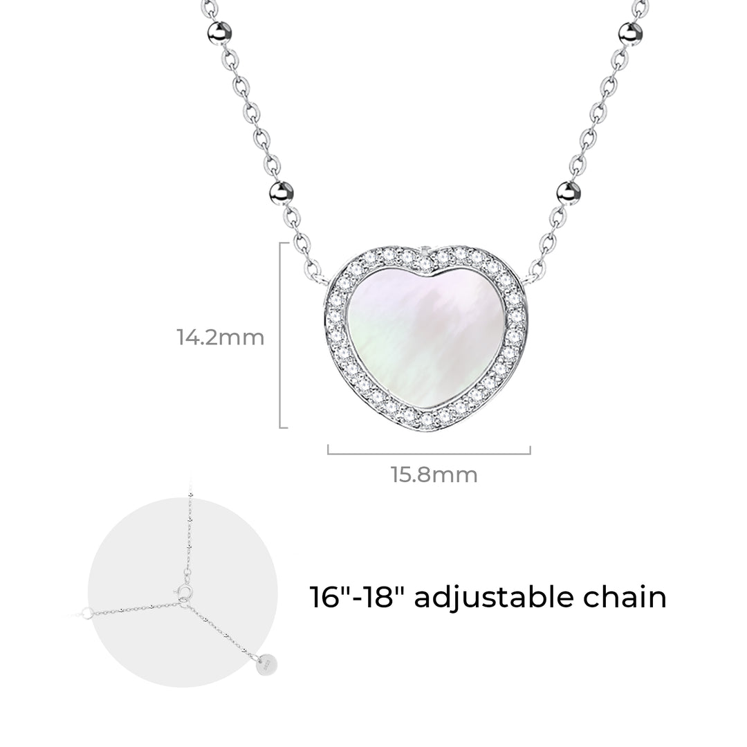 Collier mémoire Totwoo avec chaîne de perles d'espacement (argent plaqué or blanc 18 carats et nacre)