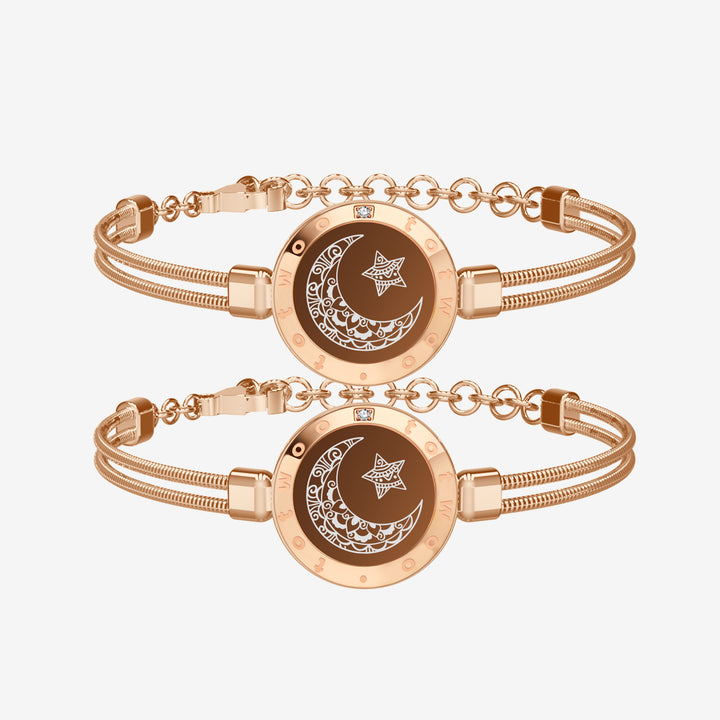 Ensemble de bracelets intelligents Sun&Moon avec chaîne serpent pour deux