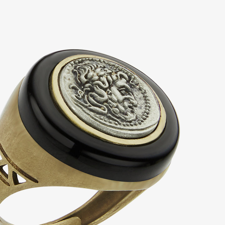 totwoo MEET anillo inteligente con monedas griegas