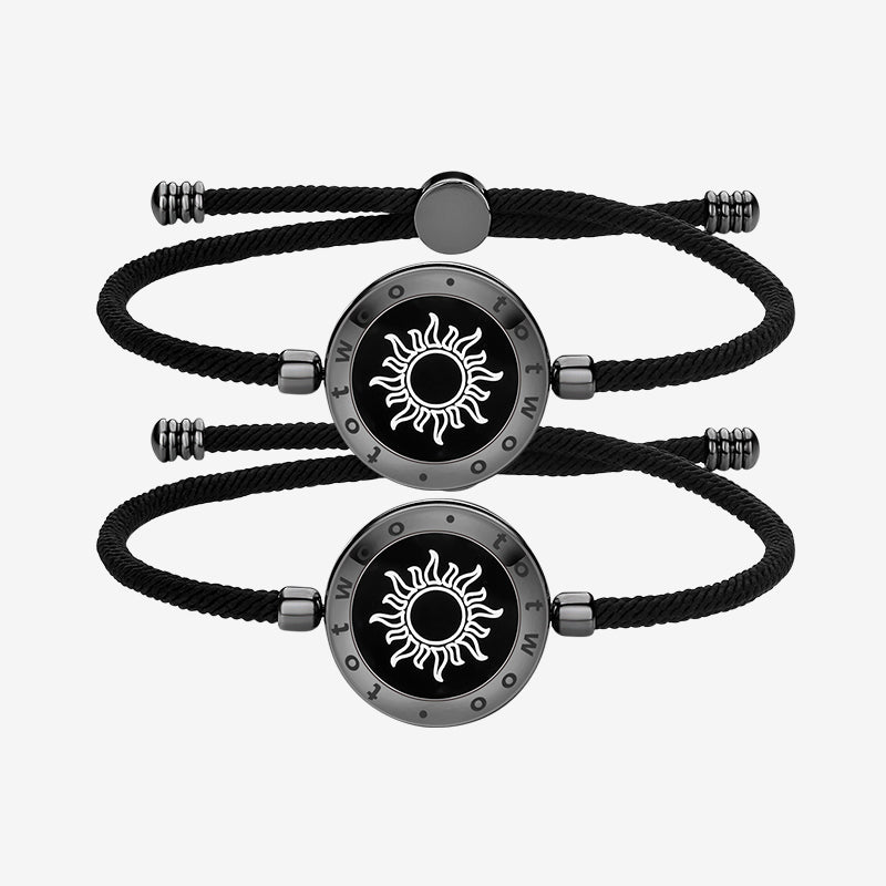 Sun&Sun Touch Bracelets with Milan Rope(Black+Black)