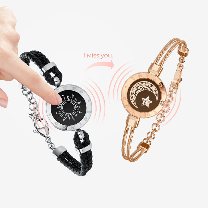 Bracelets Smart Vibration Sun&moon avec Chaîne Figaro