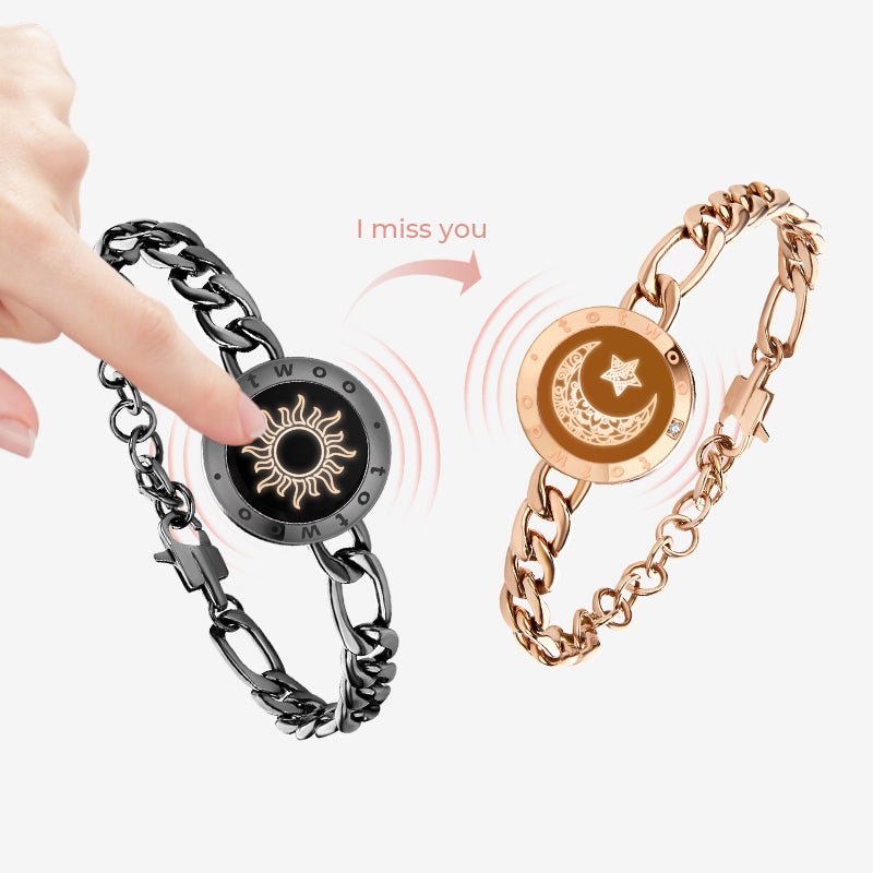 Long Distance Touch Bracelets Jewelry Set of 2, Remote Smart Connection  Love Bracelet, People Around You Closer Than Ever, No Matter Where They  Are/Send SOS SMS, Relationship Bracelets for Couples Lovers Family